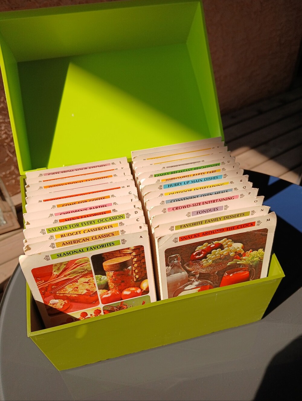 Betty Crocker Recipe Card Library Vintage Olive Green Catalogue Box For Cooking